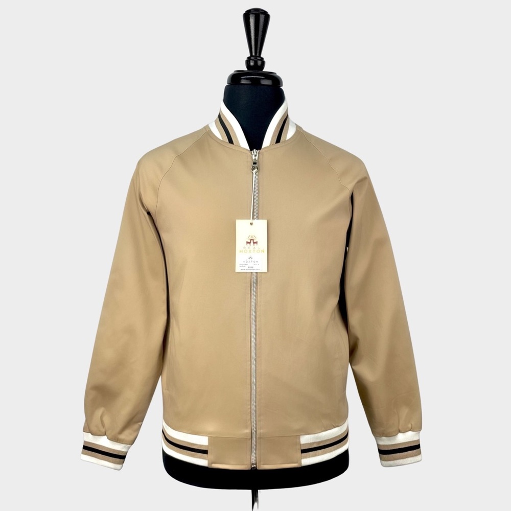 Real Hoxton Beige Bomber Jacket !!! This is a Bomber Jacket from U.K